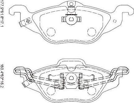 Asimco KD9753 - Комплект спирачно феродо, дискови спирачки vvparts.bg