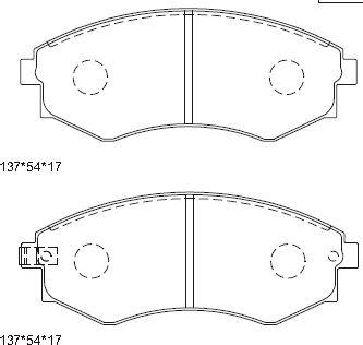 BENDIX 572347 - Комплект спирачно феродо, дискови спирачки vvparts.bg