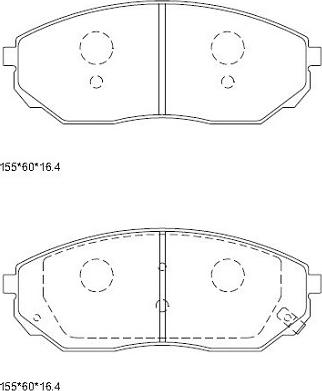 Asimco KD9717 - Комплект спирачно феродо, дискови спирачки vvparts.bg