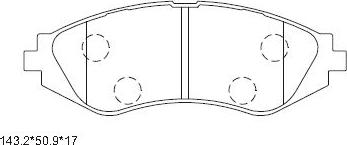 Asimco KD9734 - Комплект спирачно феродо, дискови спирачки vvparts.bg