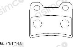 Asimco KD9736 - Комплект спирачно феродо, дискови спирачки vvparts.bg