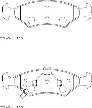 Asimco KD9730 - Комплект спирачно феродо, дискови спирачки vvparts.bg