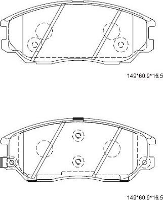 Asimco KD9729 - Комплект спирачно феродо, дискови спирачки vvparts.bg