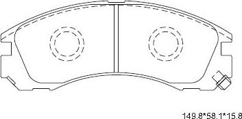 Asimco KD4243 - Комплект спирачно феродо, дискови спирачки vvparts.bg