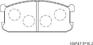 Asimco KD4745 - Комплект спирачно феродо, дискови спирачки vvparts.bg