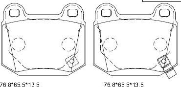 Asimco KD4711 - Комплект спирачно феродо, дискови спирачки vvparts.bg