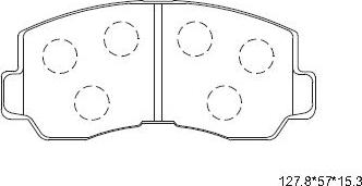 Asimco KD4732 - Комплект спирачно феродо, дискови спирачки vvparts.bg