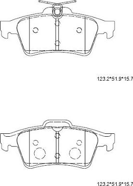 Asimco KD6508 - Комплект спирачно феродо, дискови спирачки vvparts.bg