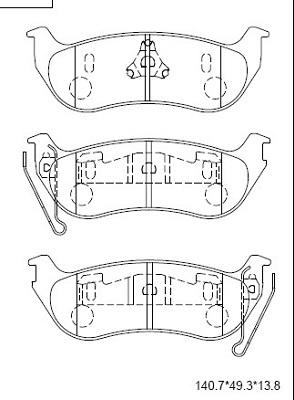 Asimco KD6522 - Комплект спирачно феродо, дискови спирачки vvparts.bg