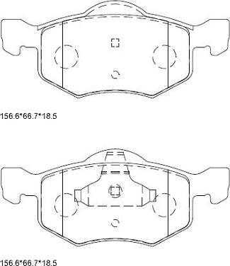 Asimco KD6331 - Комплект спирачно феродо, дискови спирачки vvparts.bg