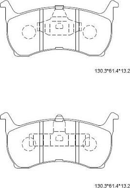 Asimco KD6711 - Комплект спирачно феродо, дискови спирачки vvparts.bg