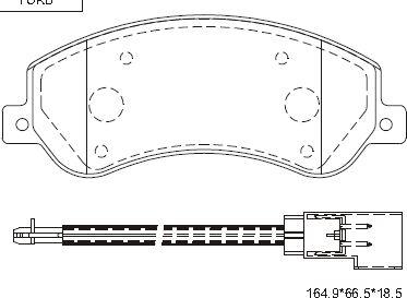 Asimco KD6788 - Комплект спирачно феродо, дискови спирачки vvparts.bg