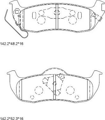 Asimco KD6734 - Комплект спирачно феродо, дискови спирачки vvparts.bg