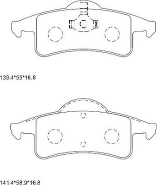 Asimco KD6726 - Комплект спирачно феродо, дискови спирачки vvparts.bg