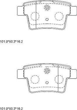 Asimco KD6722 - Комплект спирачно феродо, дискови спирачки vvparts.bg