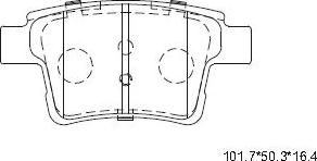 Asimco KD6775 - Комплект спирачно феродо, дискови спирачки vvparts.bg