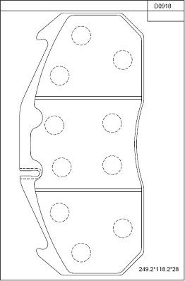 Asimco KD0918 - Комплект спирачно феродо, дискови спирачки vvparts.bg