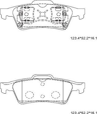 Asimco KD1514 - Комплект спирачно феродо, дискови спирачки vvparts.bg