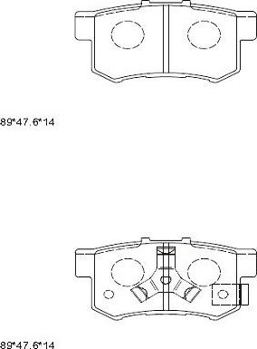 Asimco KD1517 - Комплект спирачно феродо, дискови спирачки vvparts.bg