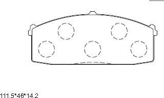 Asimco KD1656 - Комплект спирачно феродо, дискови спирачки vvparts.bg