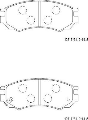 Asimco KD1768 - Комплект спирачно феродо, дискови спирачки vvparts.bg