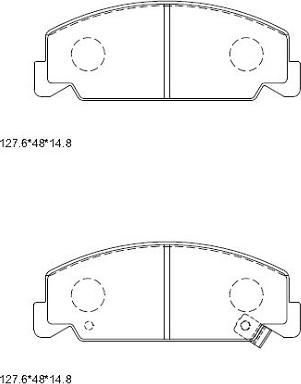 Asimco KD1767 - Комплект спирачно феродо, дискови спирачки vvparts.bg