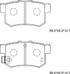 BENDIX 572138 - Комплект спирачно феродо, дискови спирачки vvparts.bg