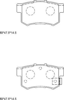 Asimco KD1702 - Комплект спирачно феродо, дискови спирачки vvparts.bg