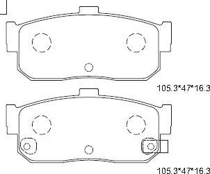 Asimco KD1714 - Комплект спирачно феродо, дискови спирачки vvparts.bg