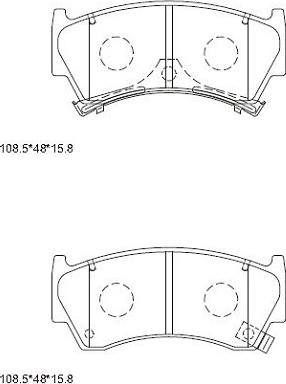 Asimco KD1732 - Комплект спирачно феродо, дискови спирачки vvparts.bg