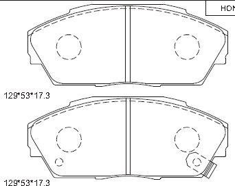 Asimco KD1774 - Комплект спирачно феродо, дискови спирачки vvparts.bg