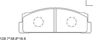 Asimco KD8704 - Комплект спирачно феродо, дискови спирачки vvparts.bg