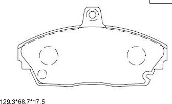 Asimco KD8714 - Комплект спирачно феродо, дискови спирачки vvparts.bg