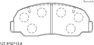 Asimco KD3392 - Комплект спирачно феродо, дискови спирачки vvparts.bg