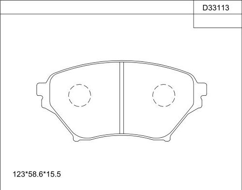 Asimco KD33113 - Комплект спирачно феродо, дискови спирачки vvparts.bg