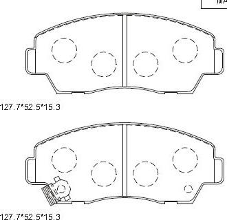 Asimco KD3338 - Комплект спирачно феродо, дискови спирачки vvparts.bg