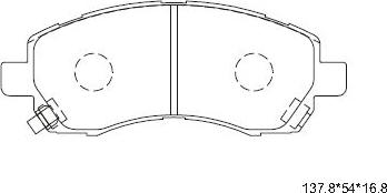 Asimco KD3298 - Комплект спирачно феродо, дискови спирачки vvparts.bg