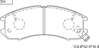 Asimco KD3764 - Комплект спирачно феродо, дискови спирачки vvparts.bg