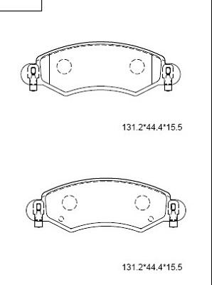 TECDRIVE 345TPF0185 - Комплект спирачно феродо, дискови спирачки vvparts.bg