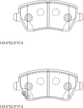 Asimco KD3766 - Комплект спирачно феродо, дискови спирачки vvparts.bg