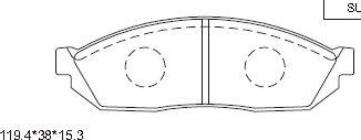 Asimco KD3761 - Комплект спирачно феродо, дискови спирачки vvparts.bg