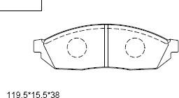 Asimco KD3767 - Комплект спирачно феродо, дискови спирачки vvparts.bg