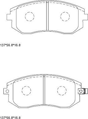 Asimco KD3704 - Комплект спирачно феродо, дискови спирачки vvparts.bg