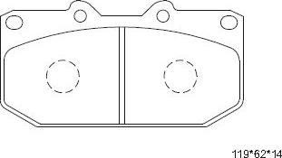 Asimco KD3703 - Комплект спирачно феродо, дискови спирачки vvparts.bg