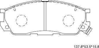 Asimco KD3702 - Комплект спирачно феродо, дискови спирачки vvparts.bg