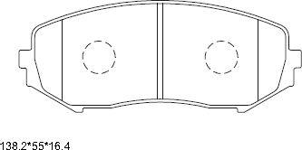 Asimco KD3707 - Комплект спирачно феродо, дискови спирачки vvparts.bg