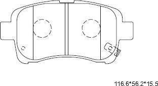 Asimco KD3718 - Комплект спирачно феродо, дискови спирачки vvparts.bg