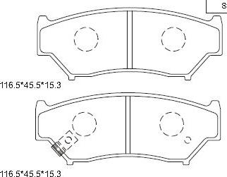 Asimco KD3717 - Комплект спирачно феродо, дискови спирачки vvparts.bg