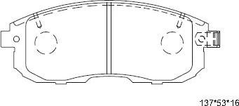 Asimco KD3773 - Комплект спирачно феродо, дискови спирачки vvparts.bg