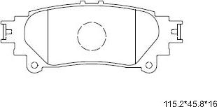 Asimco KD2504 - Комплект спирачно феродо, дискови спирачки vvparts.bg